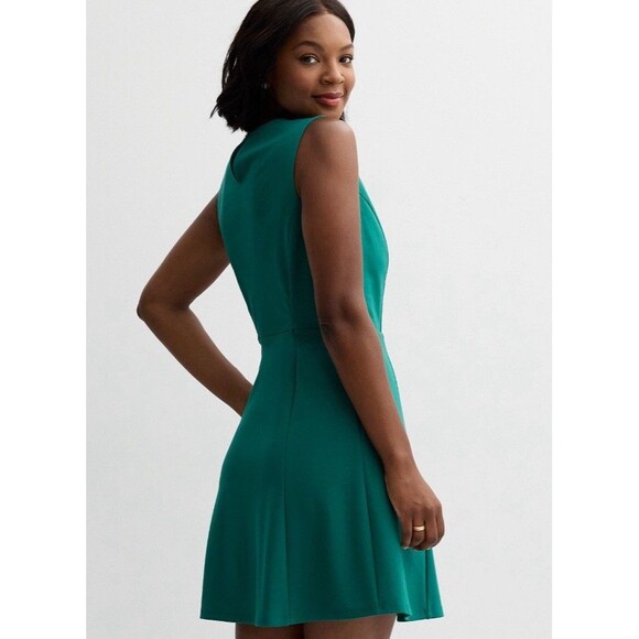 NEW Draper James Sleeveless Knot-Waist Midi Dress Black & Green Size XL Pockets - Picture 4 of 17